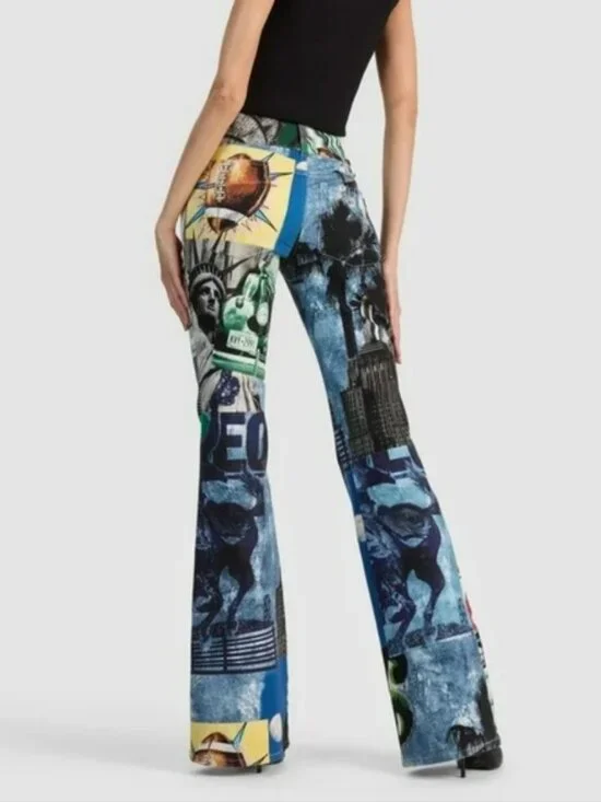 Alice + Olivia KAI LOW RISE PRINTED JEAN - Picture 3 of 15